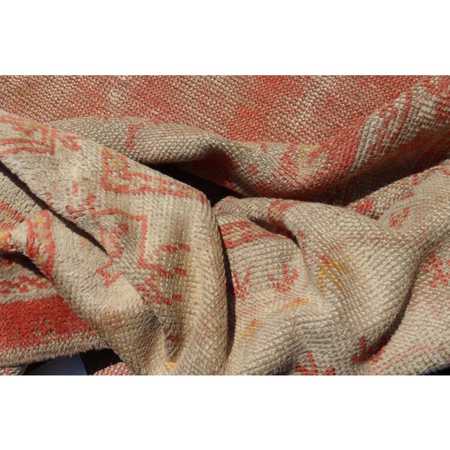 Antique Turkish Oushak Rug With Soft Apricot Field and Faded Cream 11'5 X 15'0 For Sale - Image 12 of 12