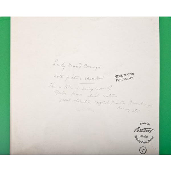 Traditional Mid 20th Century Lady Maud Carnegie Cecil Beaton Photograph From the Beaton Studio Sotheby Parke Bernet For Sale - Image 3 of 8