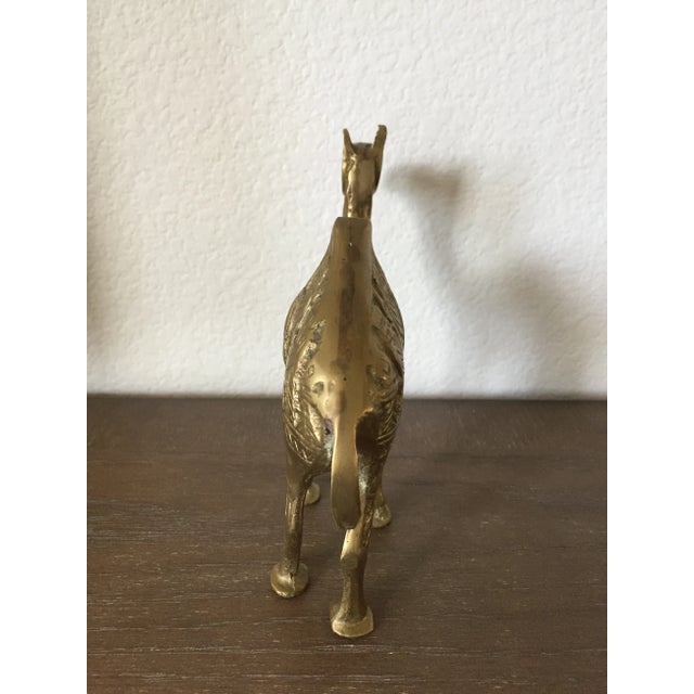 Mid Century Solid Brass Camel With Three Wise Men Scene For Sale - Image 4 of 12