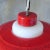 Metal Ceiling Lamp with Red Enamel Overlay, 1960s For Sale - Image 7 of 14