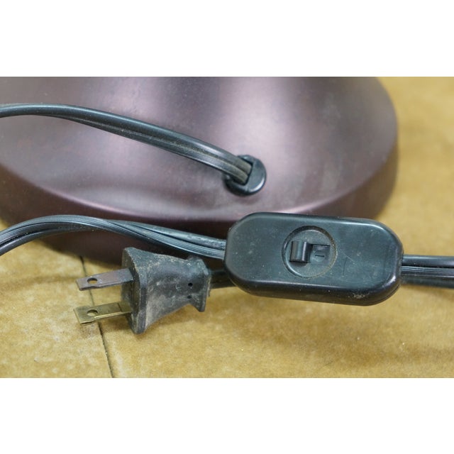 Attributed to Dirk Van Erp Mica Lamp Company 3 Light Arts & Crafts Copper Trumpet Lamp Mica Shade 23" For Sale - Image 11 of 17