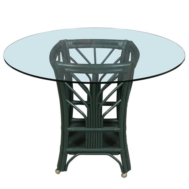 Bielecky Brothers Style Rattan Dining Table and Chairs Set For Sale In New York - Image 6 of 6