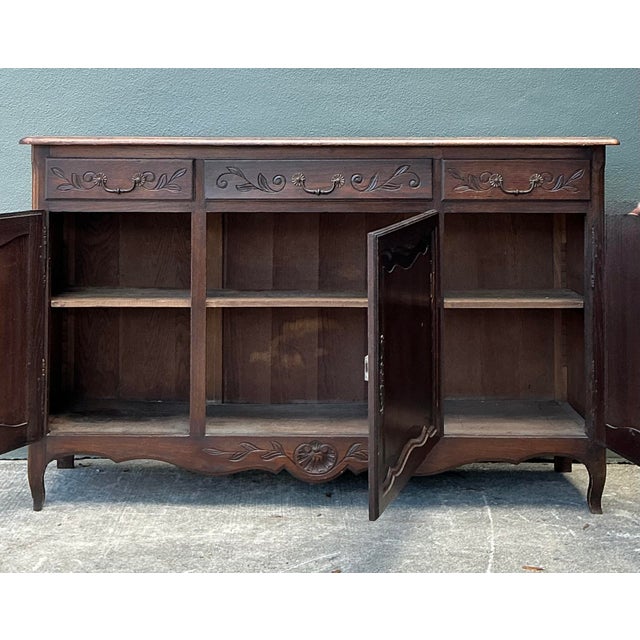 French Vintage French Carved Sideboard For Sale - Image 3 of 12
