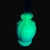 Vintage 1930s Alacite Uranium Glass Floral Aladdin Table Lamp This is a vintage 1930's signed Aladdin table lamp made of...