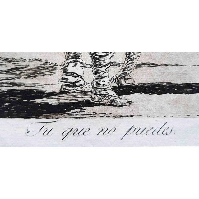 Francisco Goya, Tu que no puedes, Original Etching, 1799 For Sale - Image 3 of 4