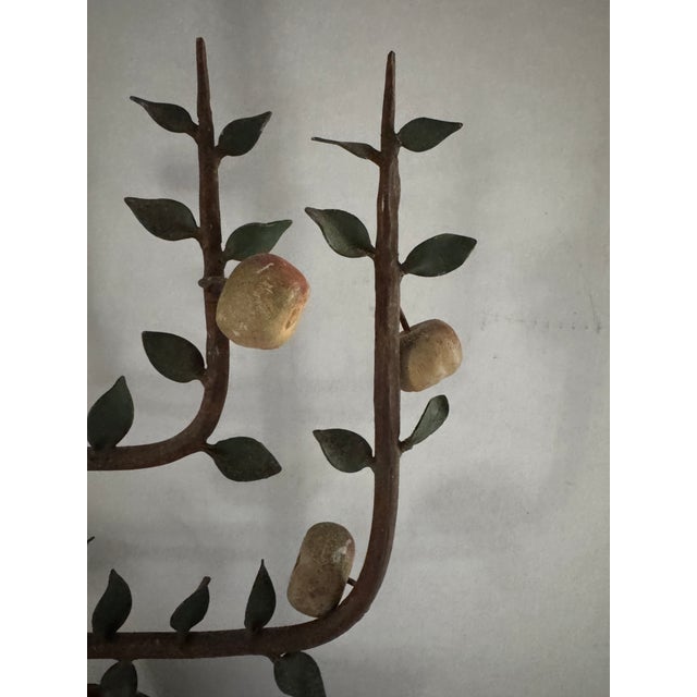 French Mid Century Tole Espaliered Apple Tree For Sale - Image 3 of 8