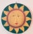 Double-sided vintage mexican folk art wall hanging plaque of the moon on one side and the sun on back. It hangs either...