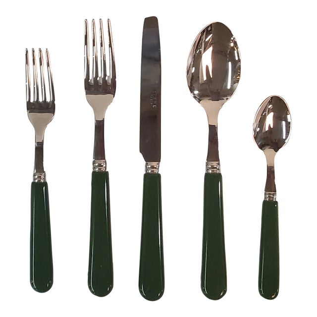 Pop Basics 5-Piece Flatware Sets for Eight- 40 Pieces For Sale