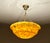 Art Deco Amber Glass Pendant Light, 1930s For Sale - Image 4 of 14