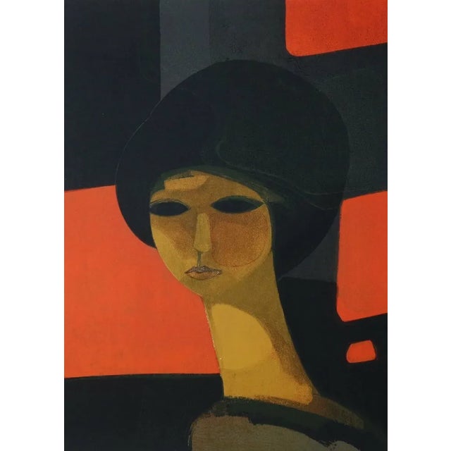 1968 Minaux Original Lithograph La Femme Signed & Numbered For Sale