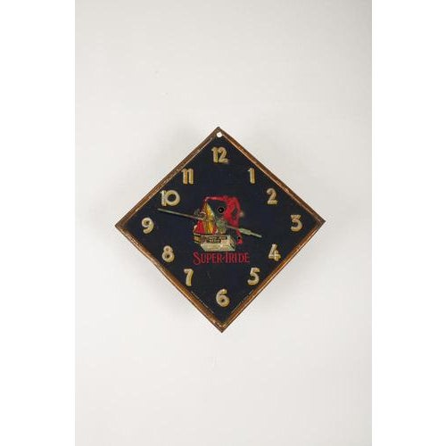 Super Iride Advertising Clock in Lithographed Tin For Sale - Image 6 of 6