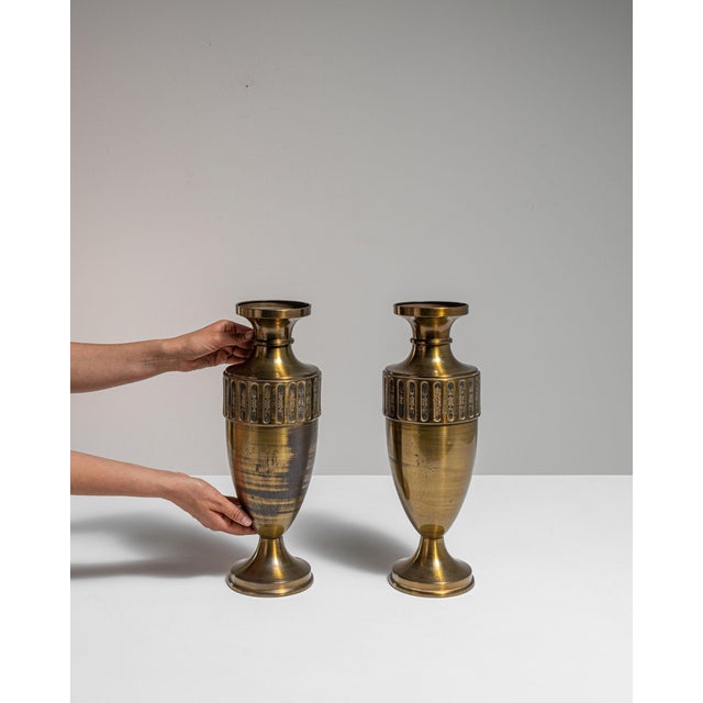 Early 20th Century France Brass Vase For Sale - Image 11 of 15