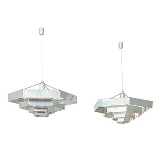 Esagonale Pendants by Bruno Munari for Danese, 1960s, Set of 2 For Sale