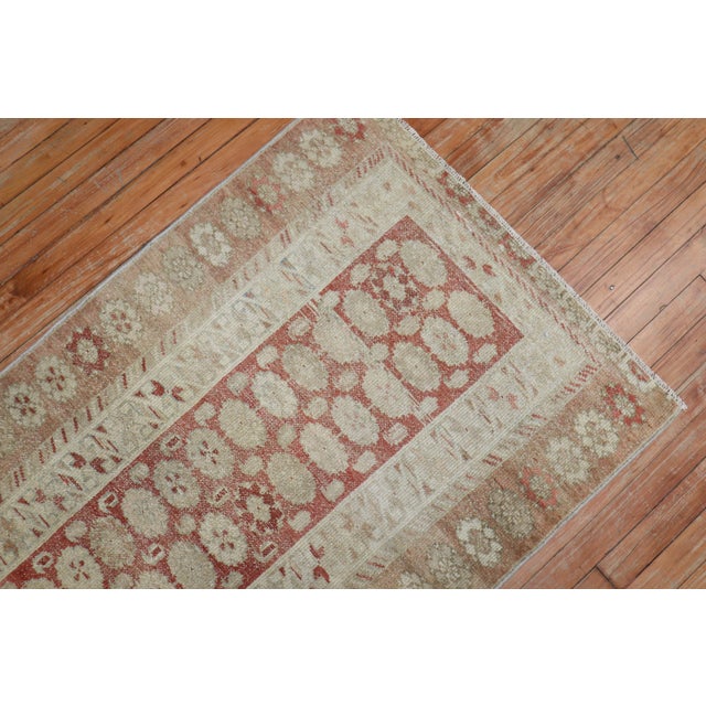 Brown Zabihi Collection Soft Brown Persian Kurd Scatter Rug For Sale - Image 8 of 8