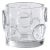 Celeste Clear Glass Candle Holder, 4.25" x 4" For Sale
