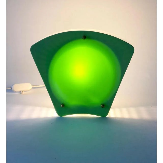 Plastic Night Light with Green and White Shades in Plastic, Austria, 1950s For Sale - Image 7 of 10