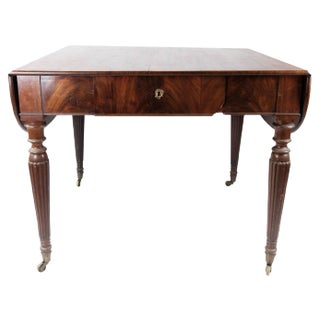 Dining Table of Mahogany with Extension Plates, 1840s For Sale