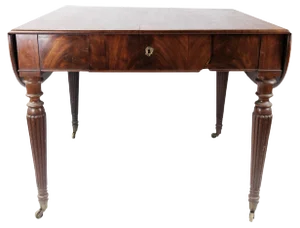 Dining Table of Mahogany with Extension Plates, 1840s