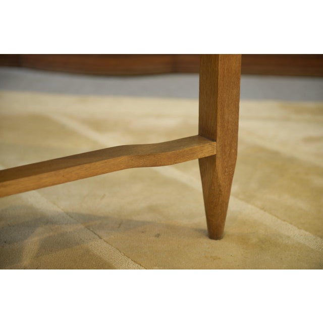 Wood Oak and Ceramic Coffee Table by Guillerme et Chambron for Votre Maison, 1950s For Sale - Image 7 of 11
