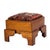 1920s Antique 1920s Handmade Oak Wood Spanish Colonial Revival Arts & Crafts Footstool W/ Hand-Knotted Rug Seat For Sale - Image 5 of 17