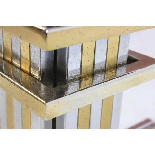 Sculptural Round Dining Table in Chrome and Brass attributed to Banci Firenze, 1970s For Sale - Image 12 of 13