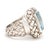 Modern Slane Blue Topaz Basketweave Ring, Sterling Silver, Ring Size 7 For Sale - Image 3 of 7