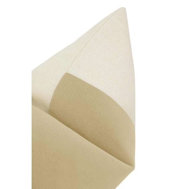 22" Cashmere Mohair Panel + Linen Pillows - a Pair For Sale - Image 4 of 4