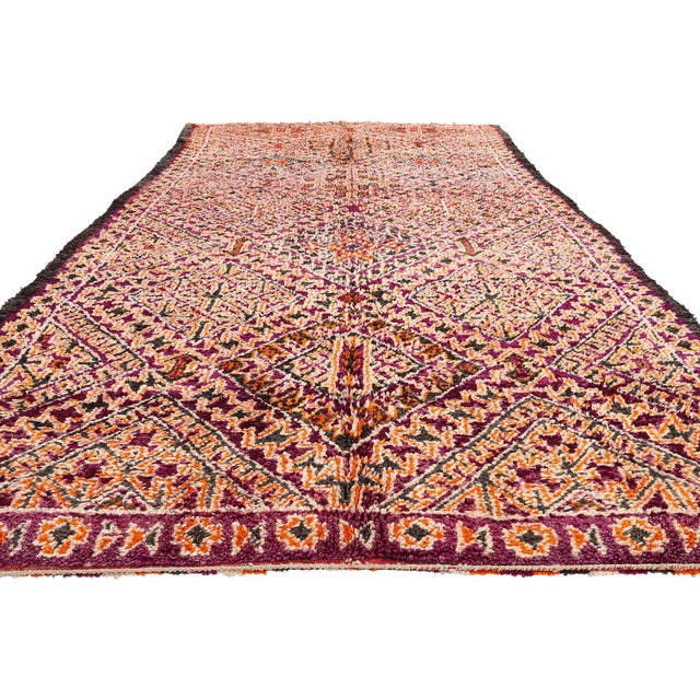 Tribal Vintage Beni M'Guild Zayne Moroccan Rug, 06'08 X 14'01 For Sale - Image 3 of 10