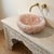 Hand-Carved Rose Quartz Vessel Sink | Luxury Natural Crystal Stone Bathroom Vanity Sink For Sale - Image 4 of 5