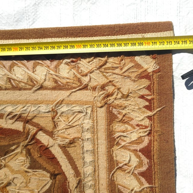 French Rug with Terracotta Border For Sale - Image 4 of 10