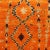 Orange Vintage Hand Knotted Moroccan Beni Mklid Rug With All-Over Tribal Design For Sale - Image 8 of 10