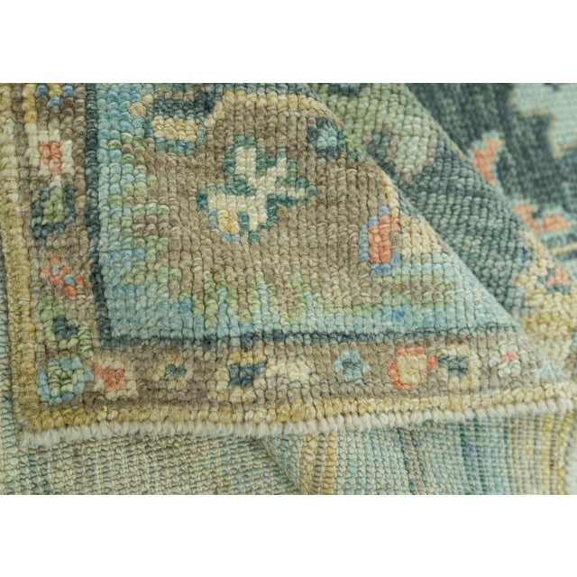 Black Turkish Oushak Rug 2'10" x 8'3" #19027 For Sale - Image 8 of 8