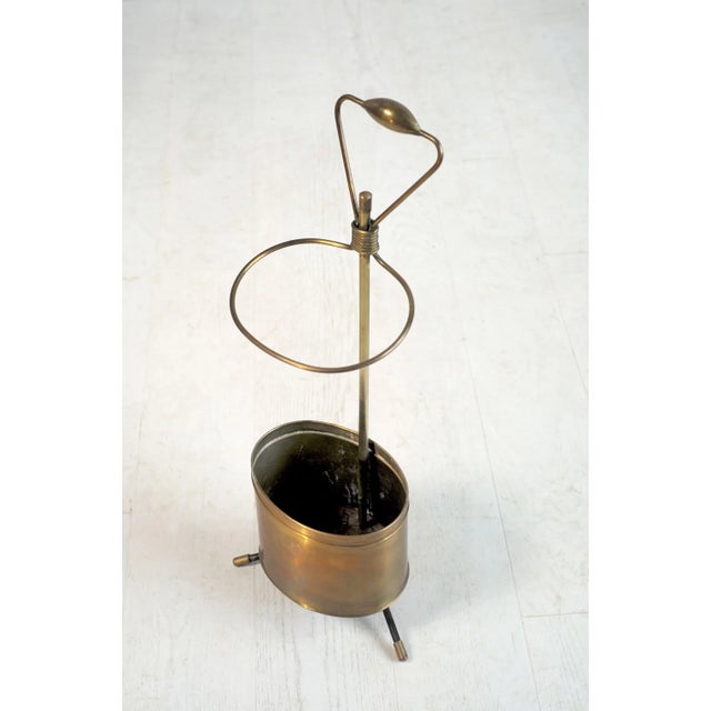 Mathieu Matégot French Golden Brass Umbrella Stand by Mathieu Matégot, 1950s For Sale - Image 4 of 10