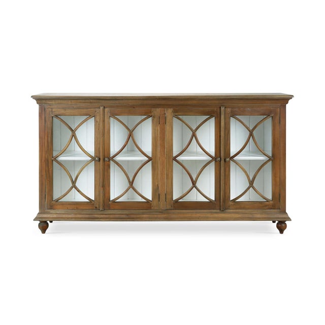 This exquisite piece is masterfully crafted from high-quality mahogany with a lightly distressed finish - the exterior in...