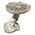 Vintage Boho Cast Concrete Flower Bird Bath For Sale