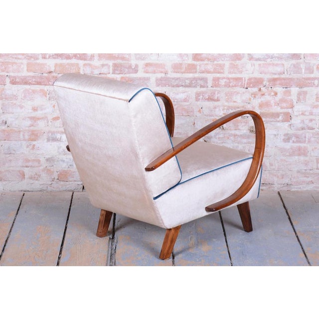 Czech Art Deco Armchairs attributed to Jindrich Halabala for Up Závody, 1940s, Set of 2 For Sale - Image 14 of 18