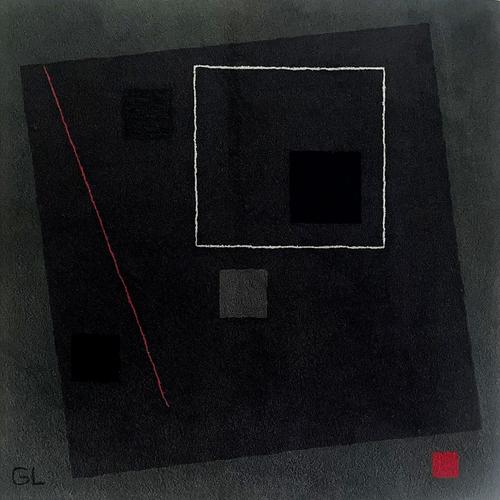 This striking large-scale piece (170 × 170 cm) translates the visual language of French abstract artist Guy de Lussigny...