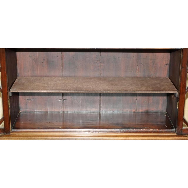 Antique Victorian Astral Glazed Bookcase with Long Legs, 1870s For Sale - Image 17 of 18
