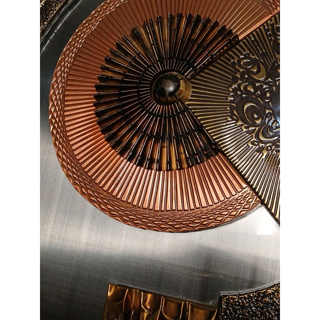 1970's Brutalist Mixed Metal High Relief Wall Decor. By Stephen Chun For Sale - Image 10 of 15