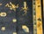 1880s Navy Blue and Tan Chinoiserie Pattern Floral Antique Chinese Peking Rug For Sale - Image 4 of 8