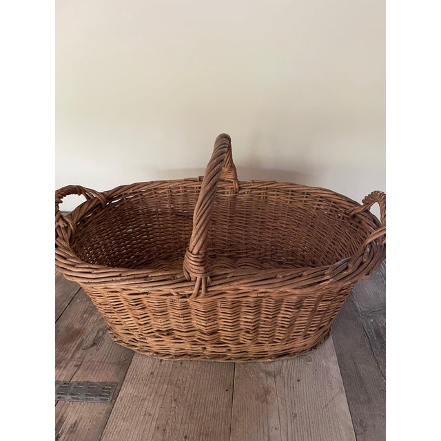 Basket with Large Handle, 1890s For Sale - Image 3 of 13