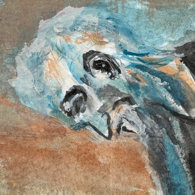 Signed Original Watercolor After Picasso Old Guitarist Framed For Sale In Tampa - Image 6 of 11