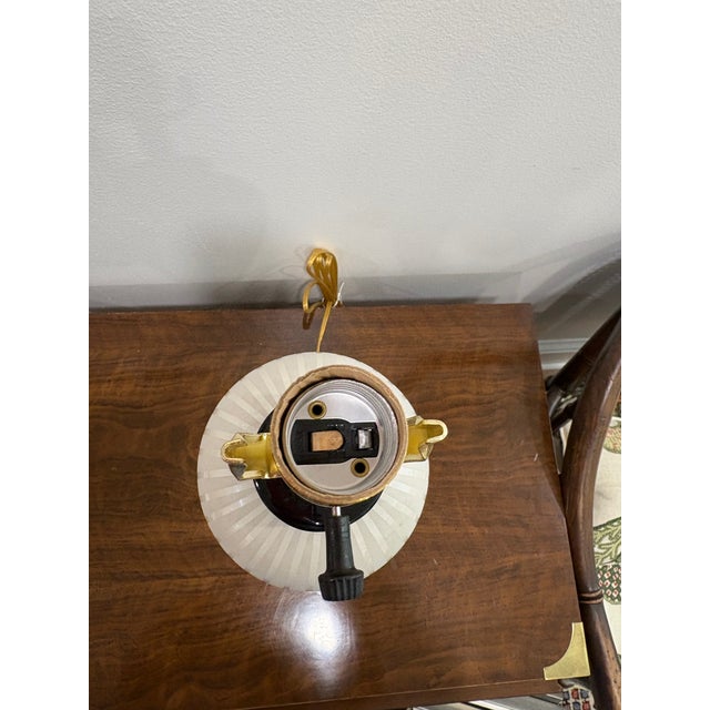 Mid-Century Modern 1960s Mid-Century Modern Black and White Urn Ceramic Lamp by Ethan Allen For Sale - Image 3 of 5