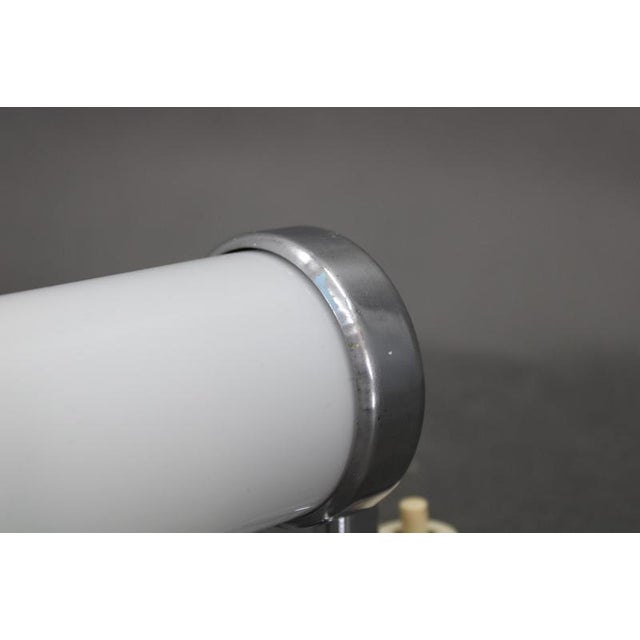 Metal Art Deco Bauhaus Chrome and Glass Tubular Wall Light, Czechoslovakia, 1930s For Sale - Image 7 of 12