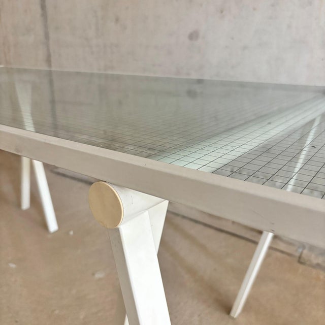 1980s Trestle Table by Rodney Kinsman for Bieffeplast, 1980s For Sale - Image 5 of 11
