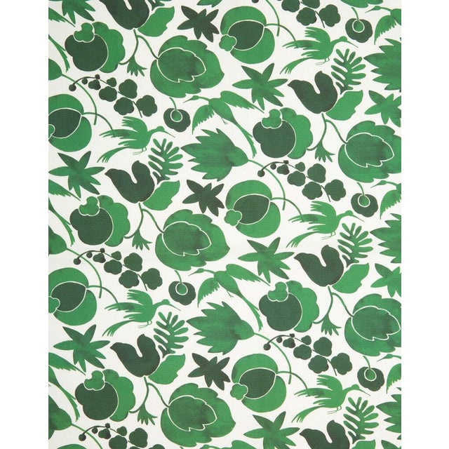 English Wildbird Verde in Cotton Dishtowel For Sale - Image 3 of 3