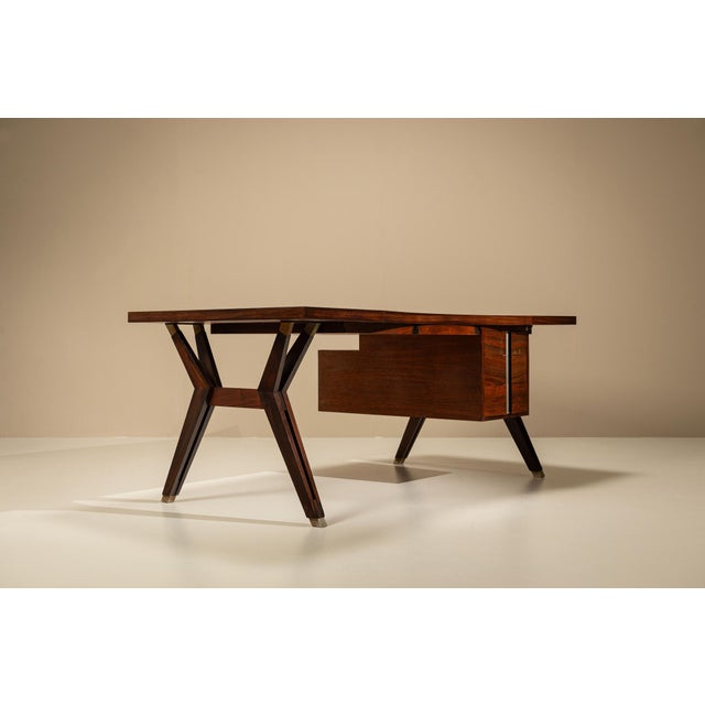 Writing Desk in Rosewood by Ennio Fazioli for MIM Roma, Italy, 1958 For Sale - Image 9 of 18