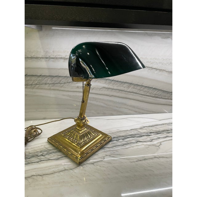 Antique Original Emeralite Green Banker/Piano/Library/Desk Lamp #8734 For Sale In West Palm - Image 6 of 12