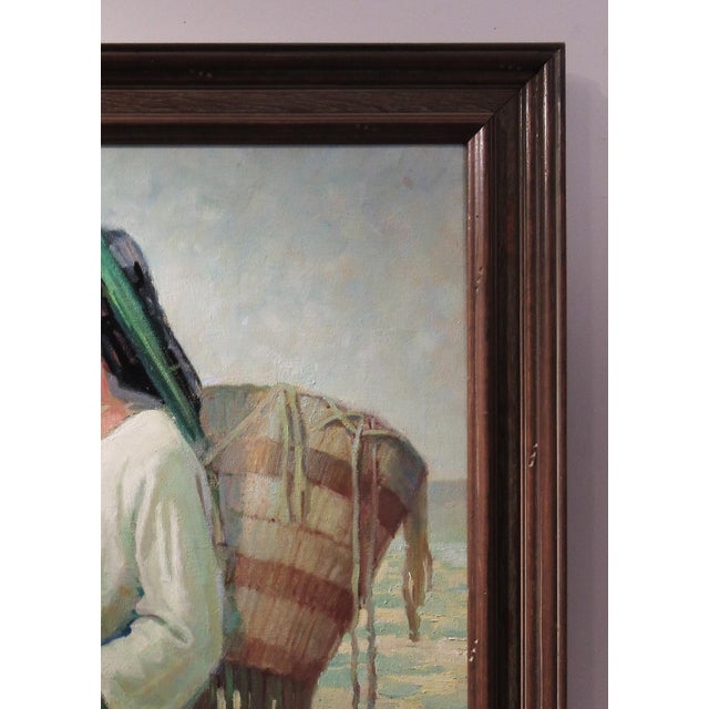 Richard Rackus, Native American Woman with Basket, Circa 1970 | Chairish