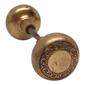 Antique 1920s Brass Barrows Geneva Entry Door Knobs
